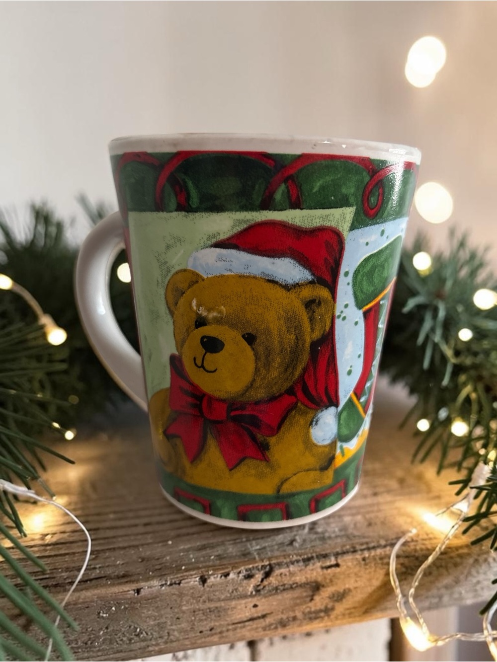 Holiday Teddy Bear serene summit & glided Apple apricot soy wax 24 oz candle